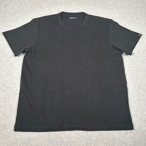 American Giant T Shirt Mens L Black Crew Neck Short Sleeve Thick Made USA NEW